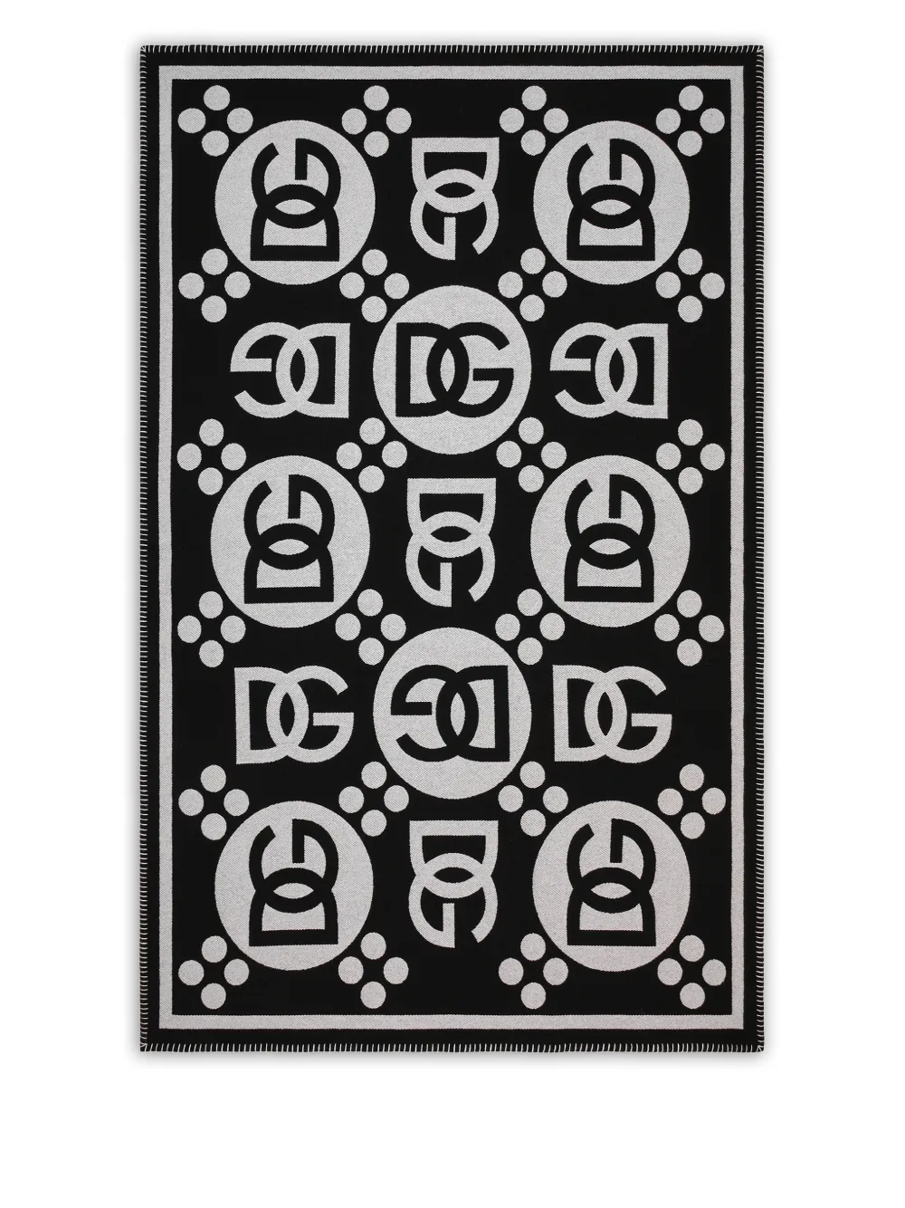 Dolce & Gabbana logo-pattern blanket | Black | Image 1