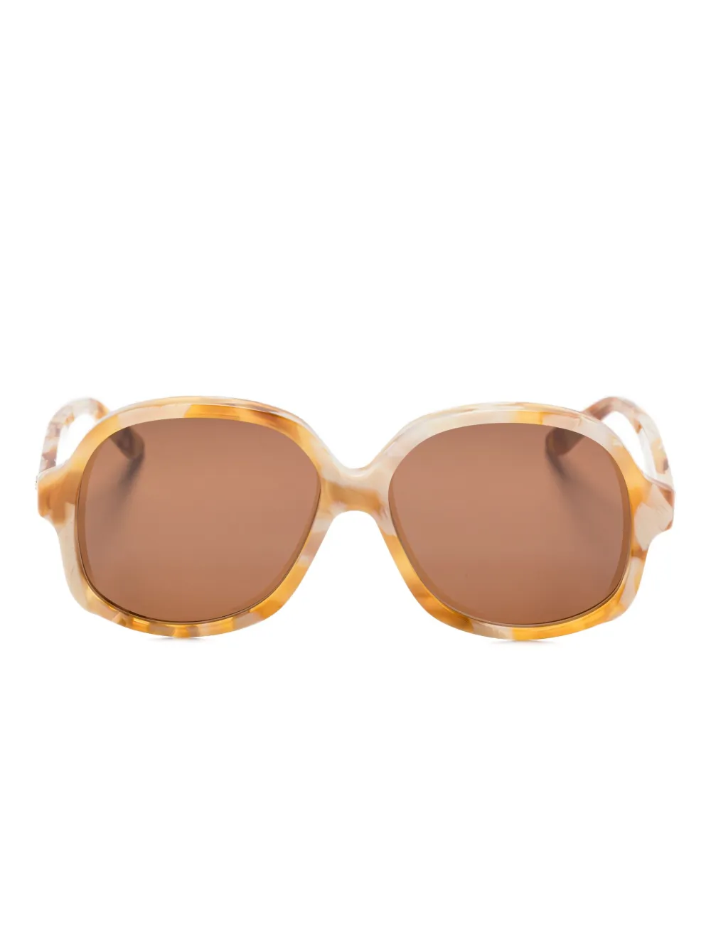 VALENTINO GARAVANI EYEWEAR Zonnebril met oversized montuur Beige