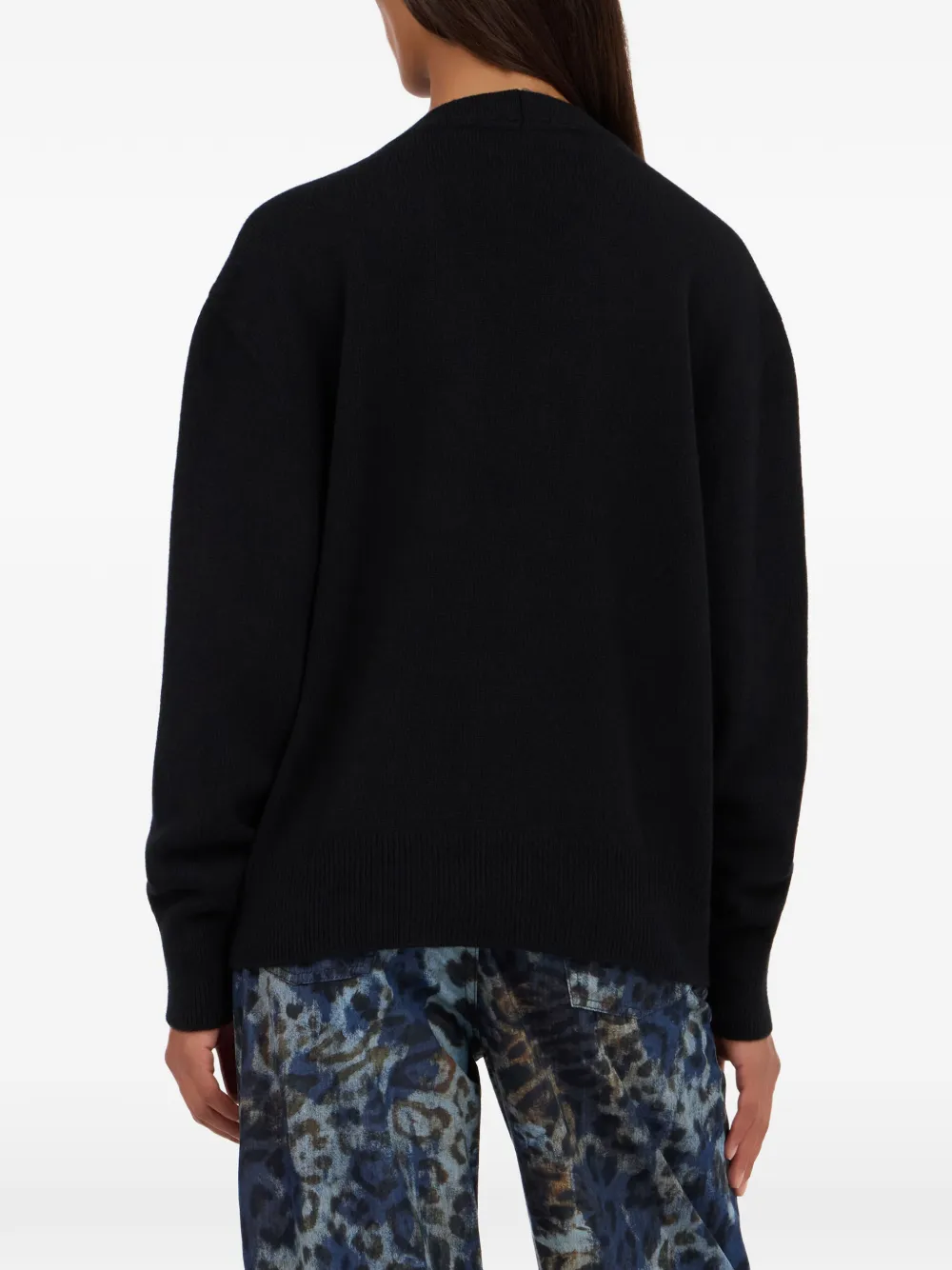 Roberto Cavalli Vest met bloemapplicatie Zwart