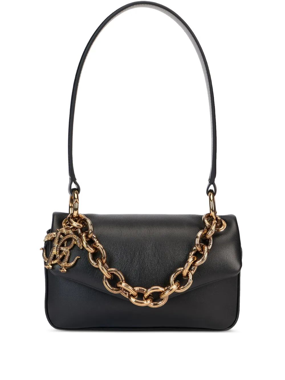 Roberto Cavalli chain-charm shoulder bag - Nero