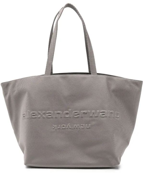 Alexander Wang Canvas Punch Large Tote | Grey | FARFETCH MY
