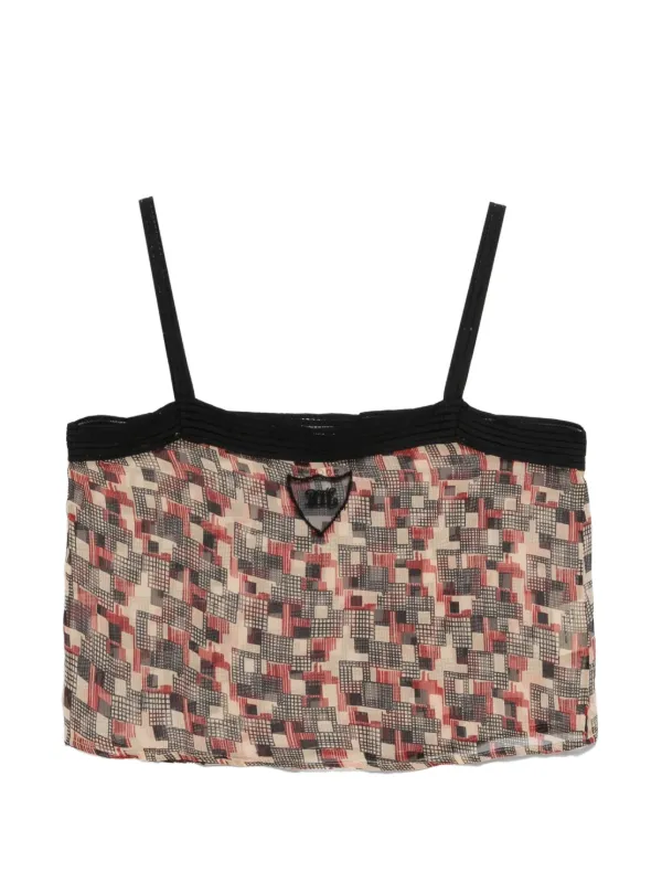 Bode Quadrille Tank in Neutrals
