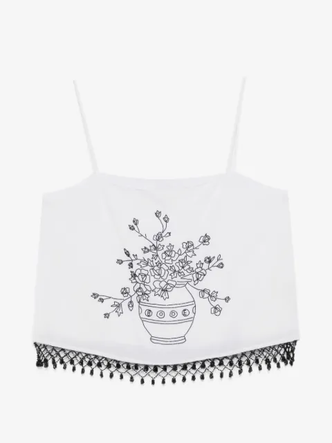 BODE Rosebloom floral-print top