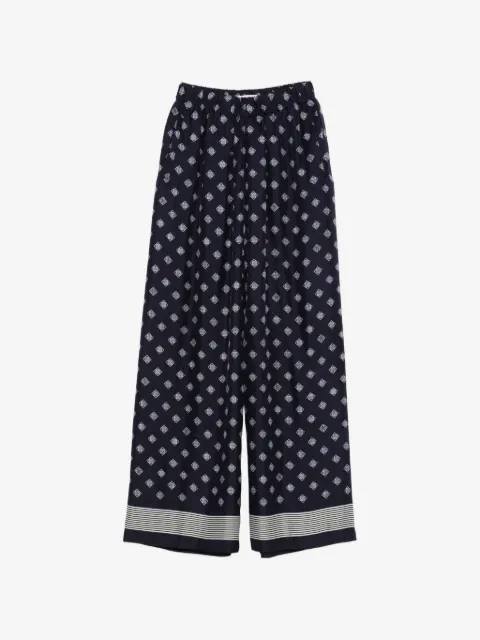 BODE Foyer diamond-print palazzo pants
