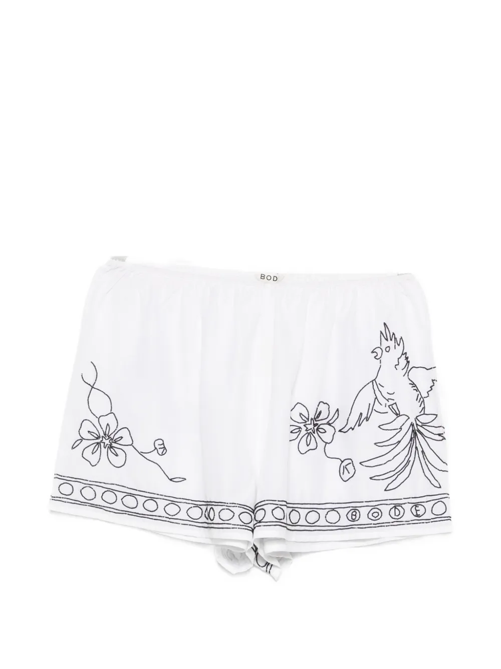 Bode Beaded Shorts In White