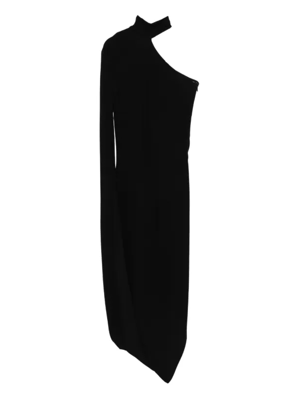 navy blue dress for baby girl Alexander Wang Asymmetric Draped Midi Dress