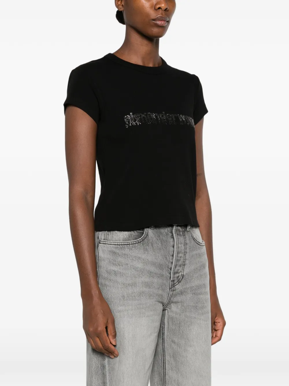 Alexander Wang T-shirt met logoprint Zwart
