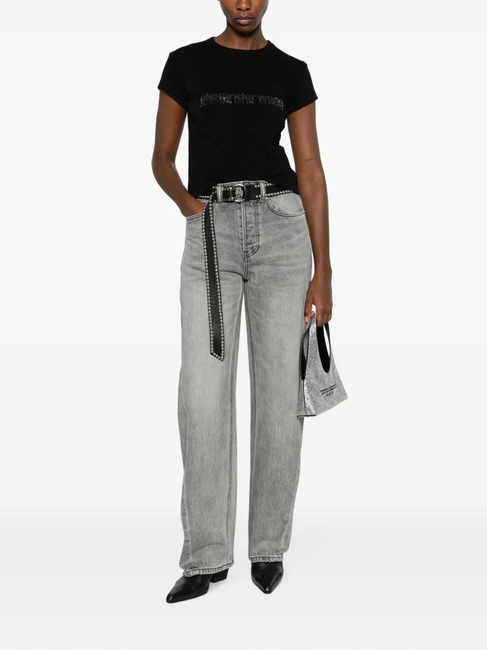 Alexander Wang T-shirt met logoprint Zwart