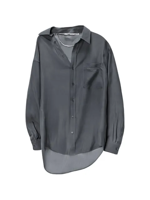 Alexander Wang off-shoulder shirt mini dress