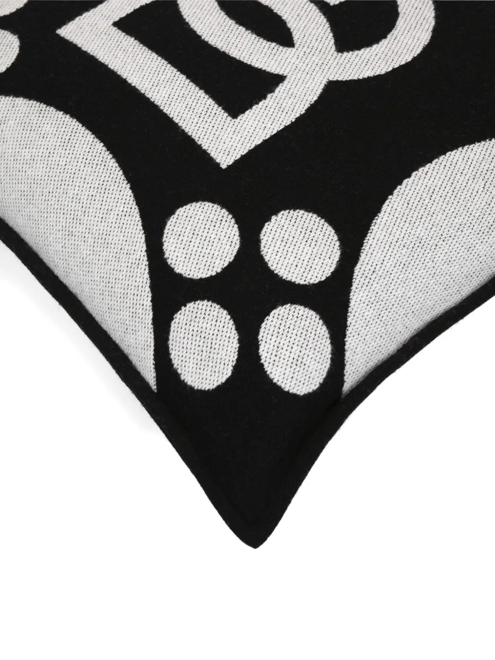 Dolce & Gabbana Logo-detailed Cushion In Black