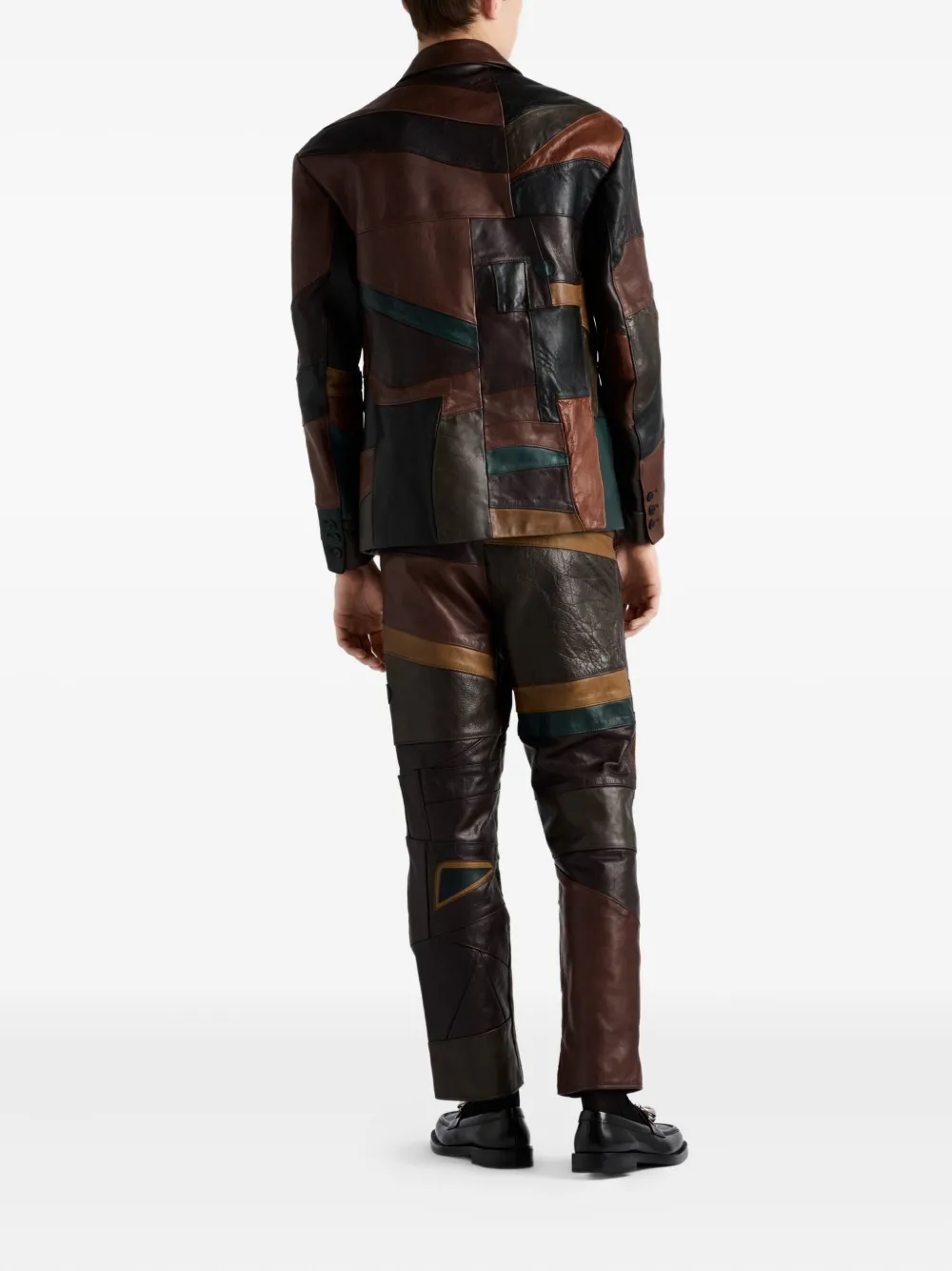 Prada Leren broek Bruin