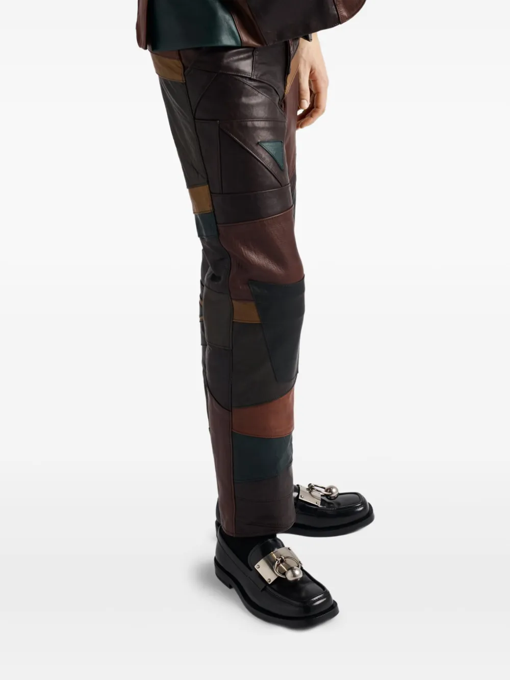 Prada Leren broek Bruin
