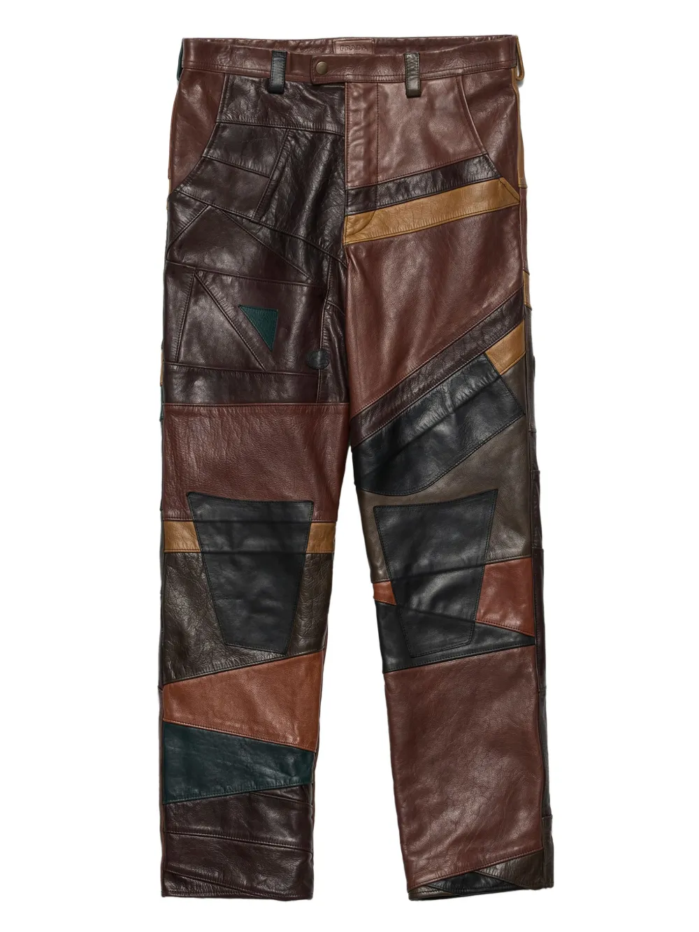 Prada Leren broek Bruin