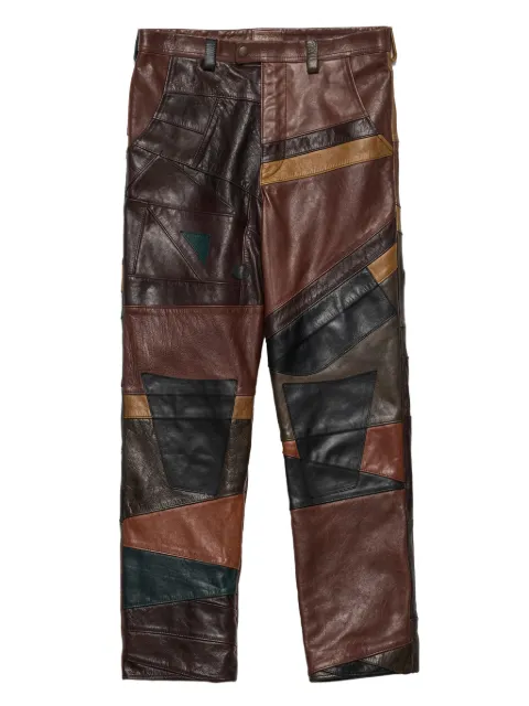 Prada patchwork leather trousers