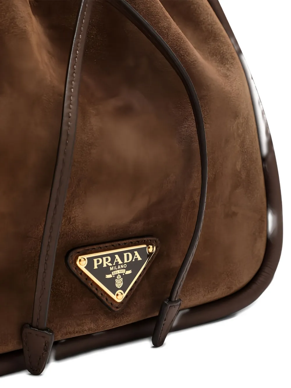 Prada Bucket-tas met trekkoord Bruin
