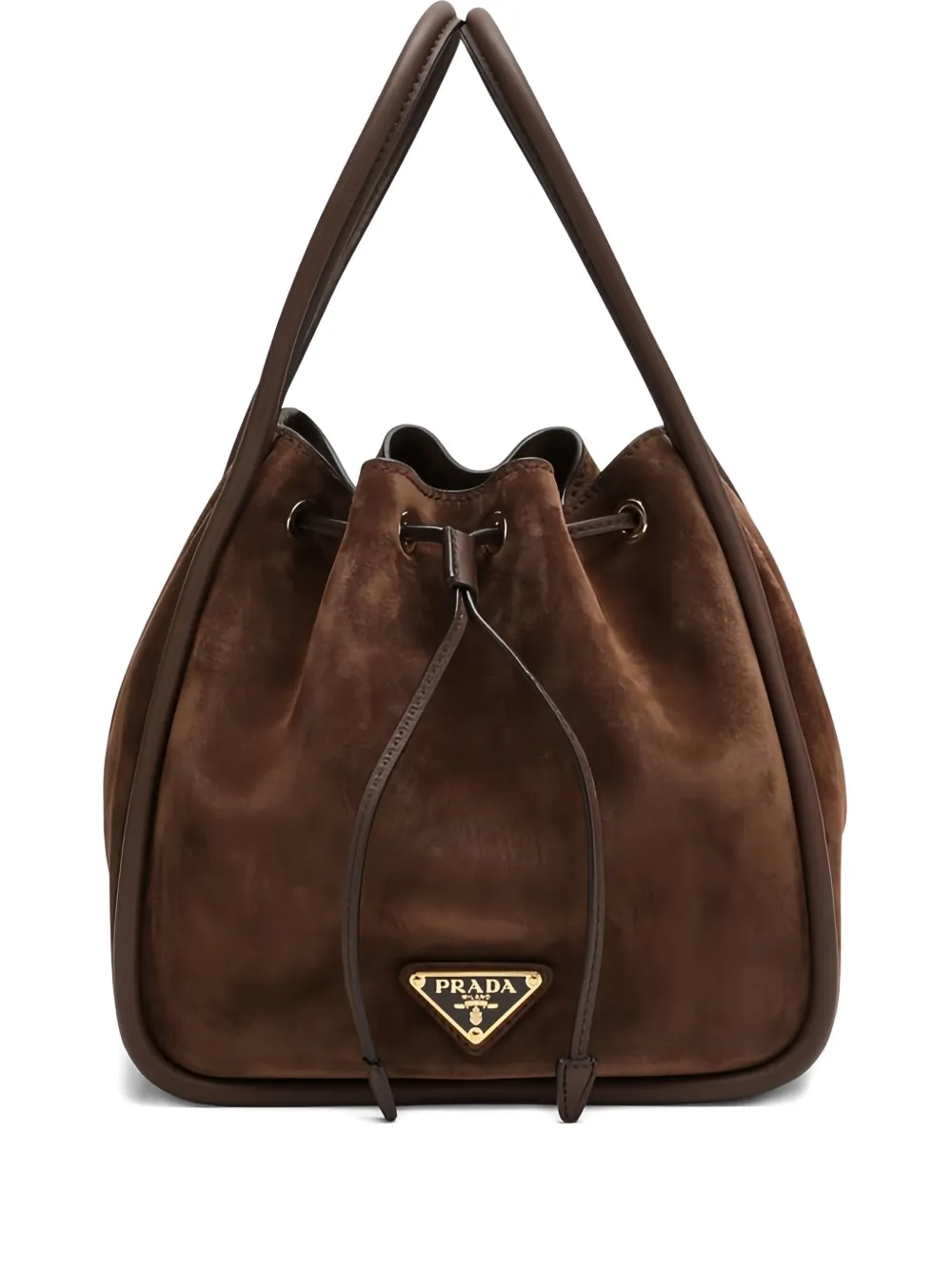 Prada Bucket-tas met trekkoord Bruin