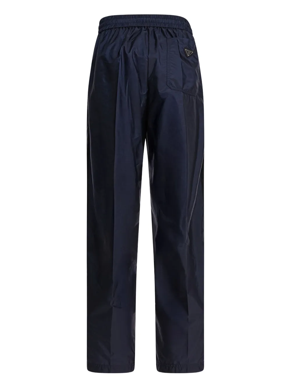 Prada lace-insert drawstring trousers Blauw