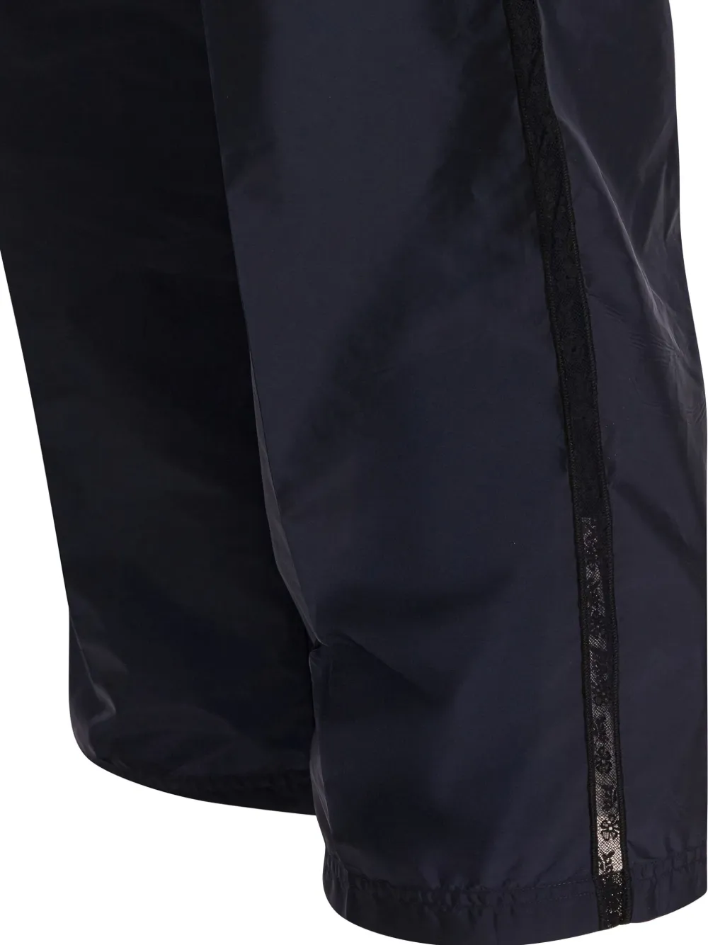 Prada lace-insert drawstring trousers Blauw