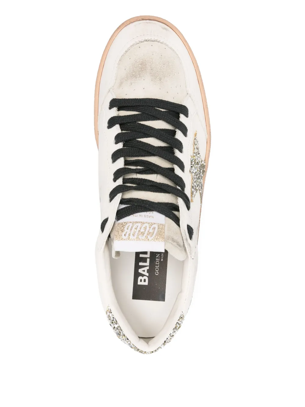 Golden Goose Ball Star glitter-star sneakers Neutrals