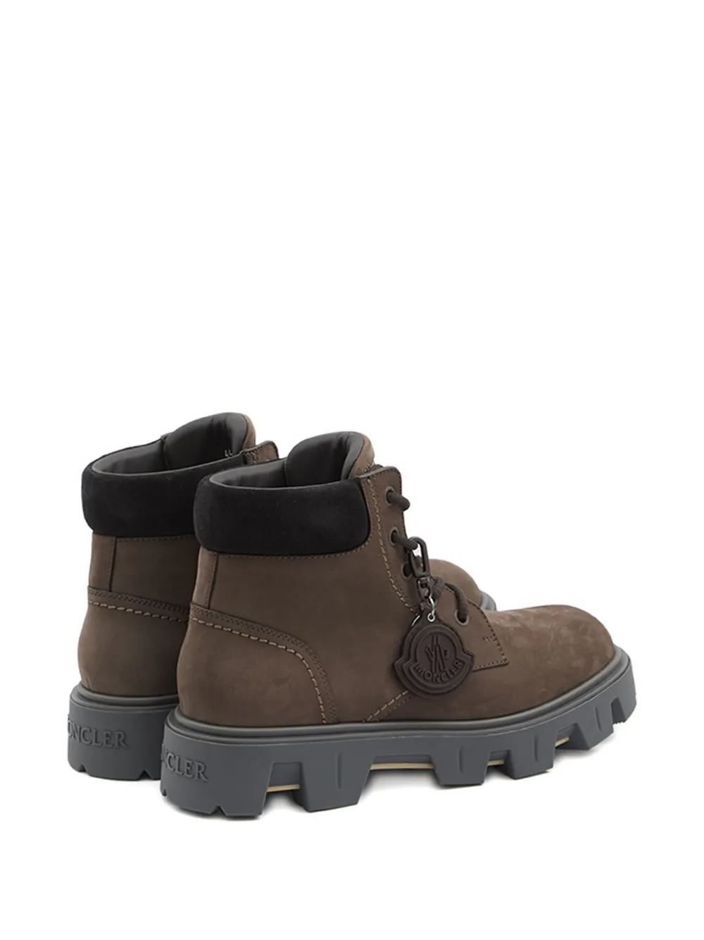 Moncler Peak City Lace-up Hiking Boots In Brown