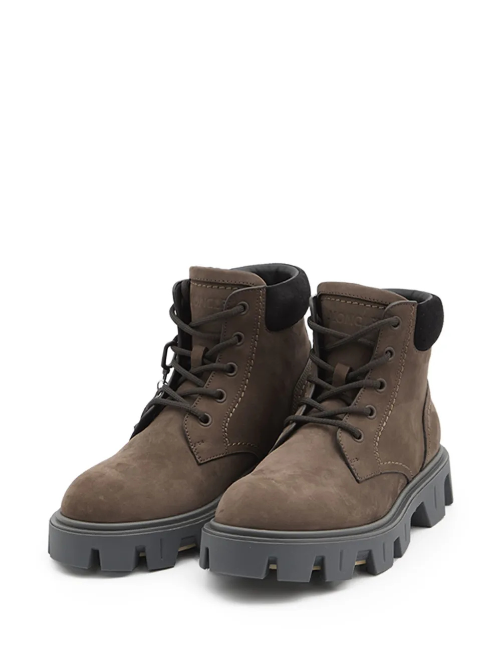 Moncler Peak City Lace-up Hiking Boots In Brown