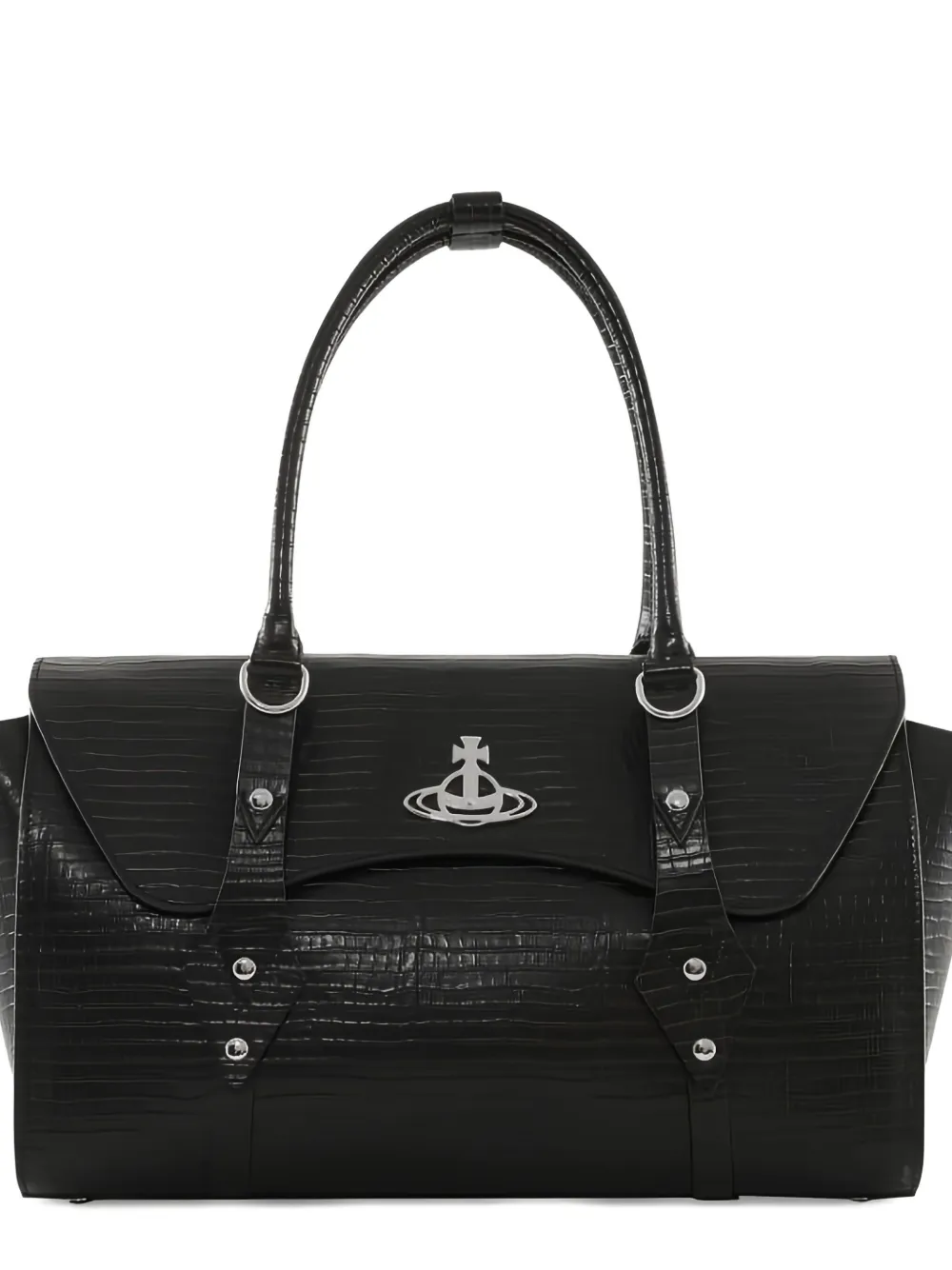 Vivienne Westwood Bettina shopper met krokodillen-reliëf - Zwart