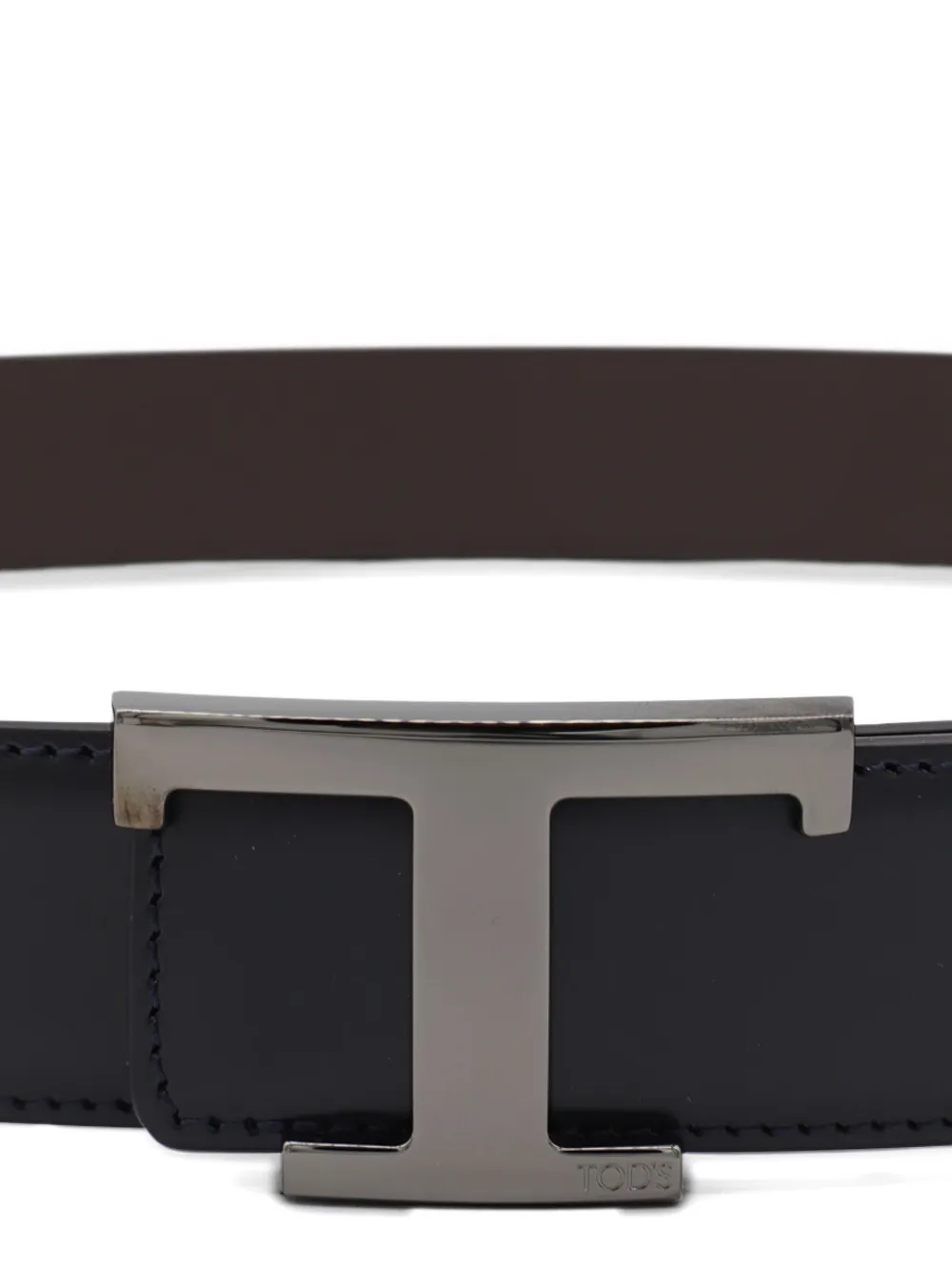 Tod's Leather T-buckle Belt In Black