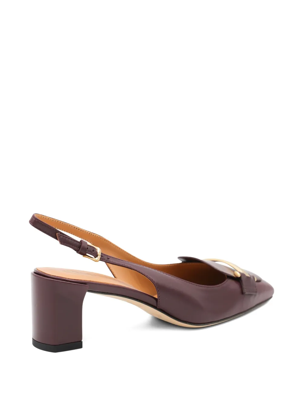 Tod's 50mm slingback gold-bar pumps Red