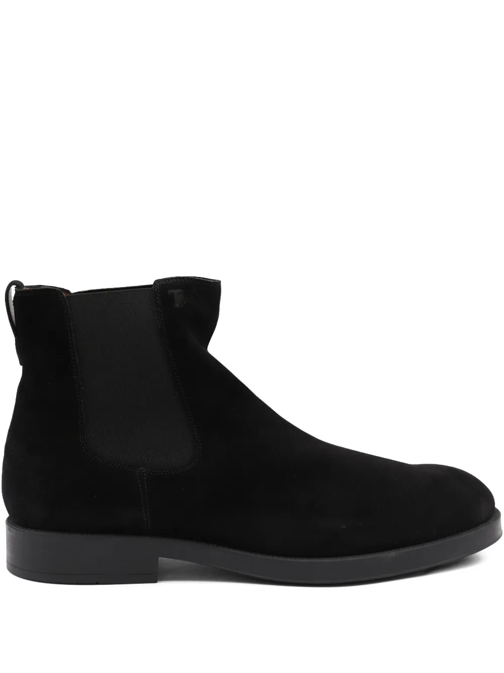 Tod's elastic-panel suede boots Black