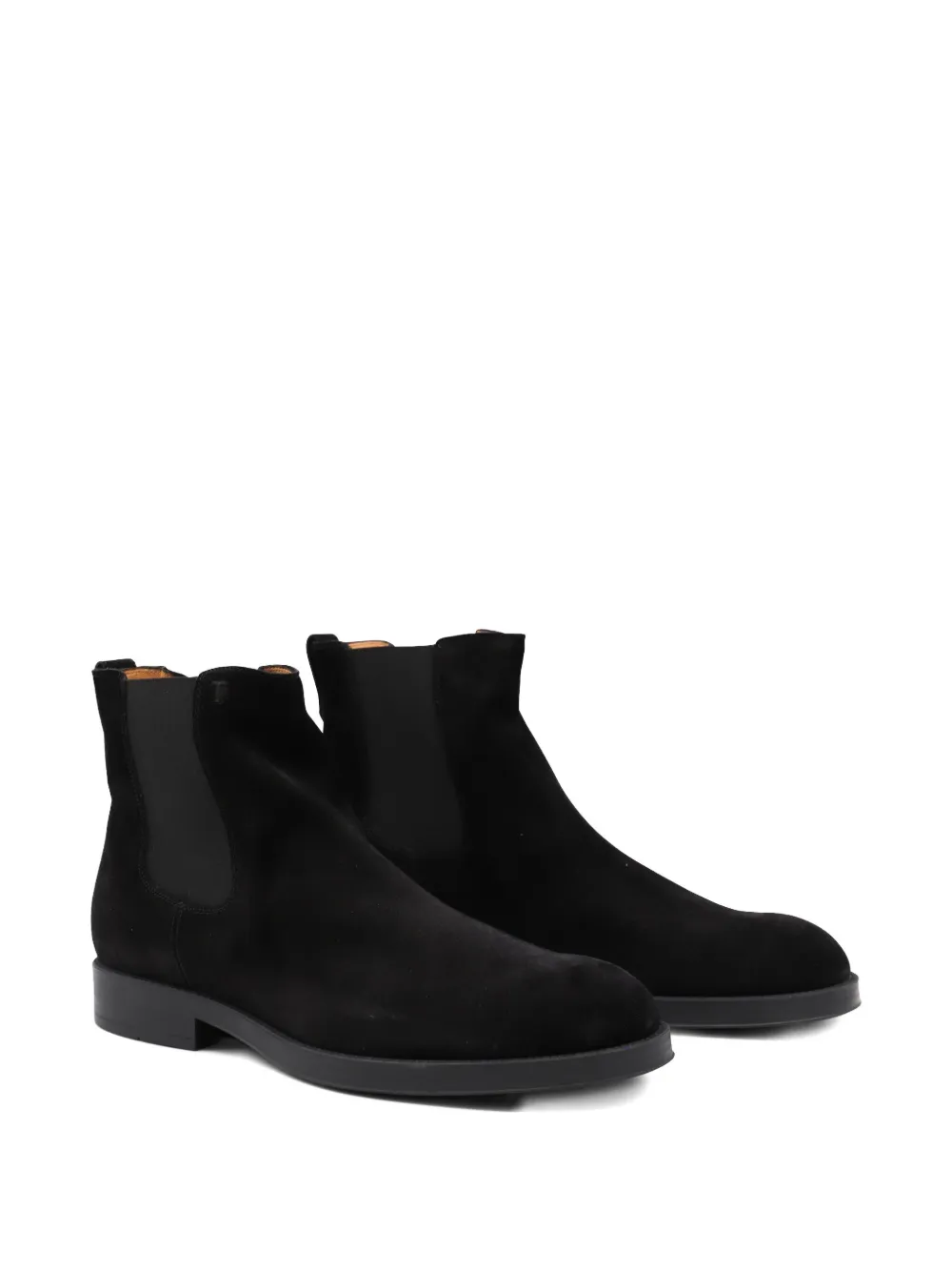 Tod's elastic-panel suede boots Black