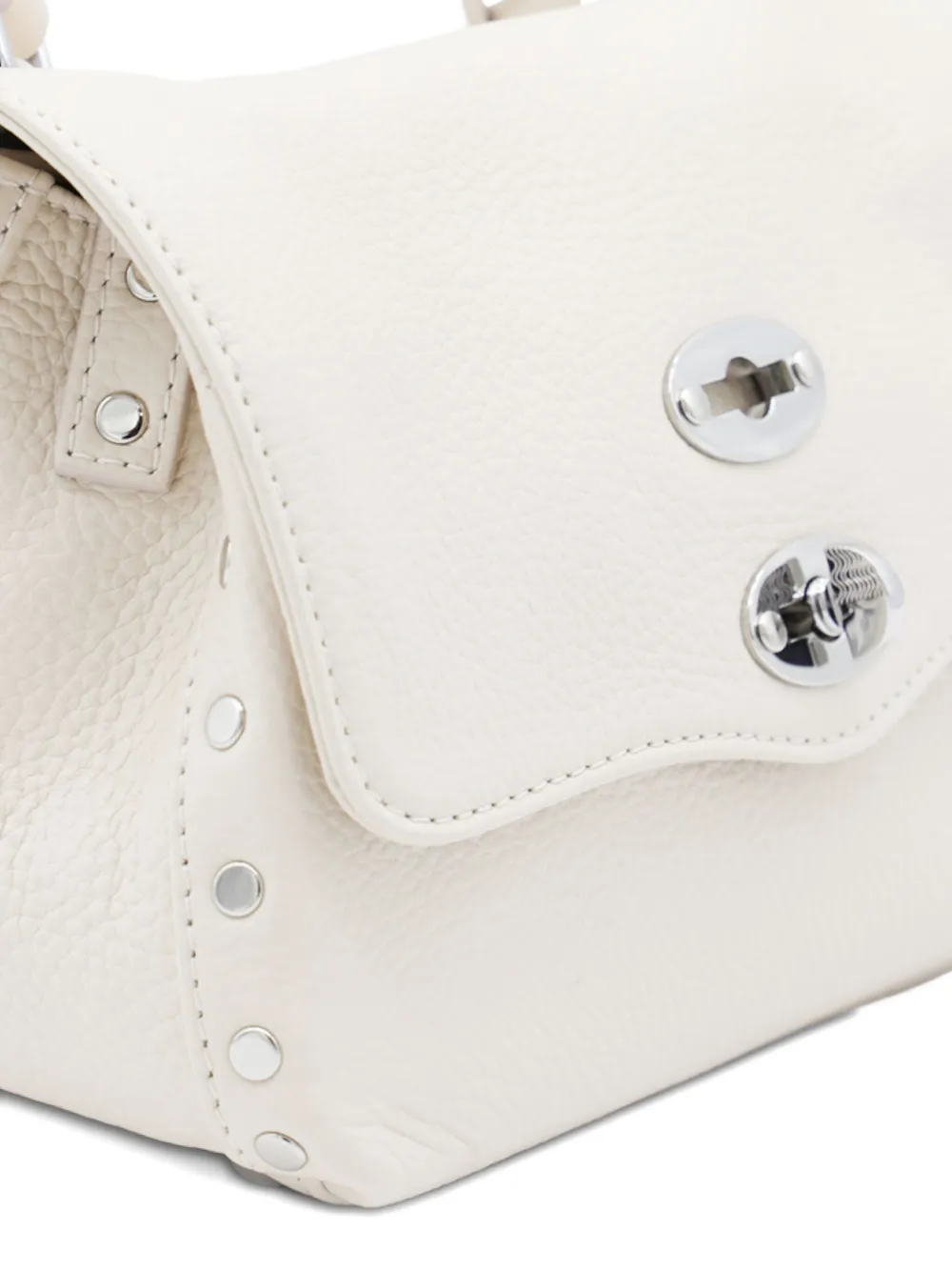 Zanellato Postina double-flap studded shoulder bag Beige