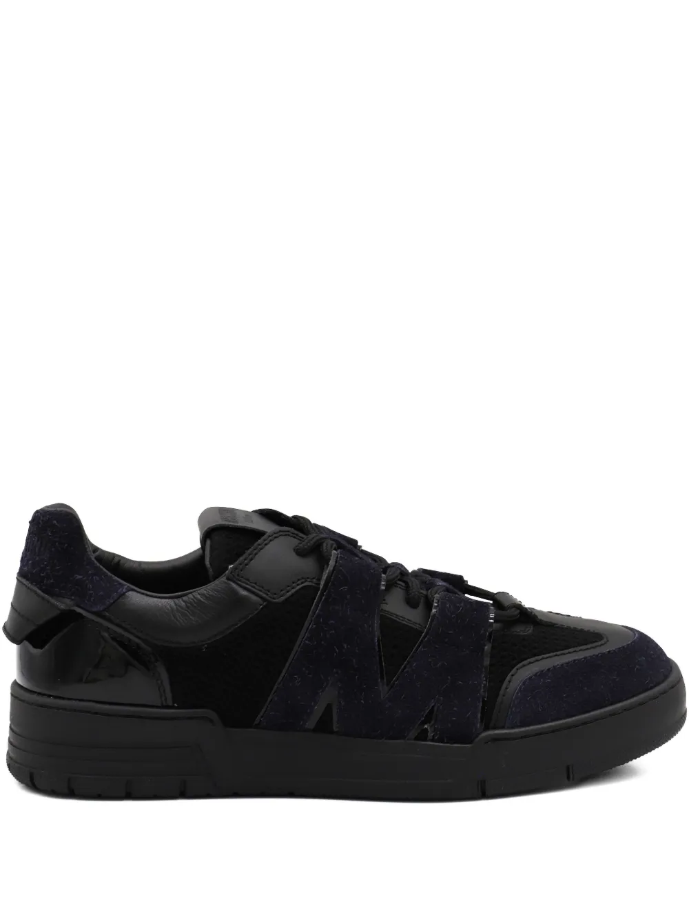 Moschino lace-up suede sneakers Black