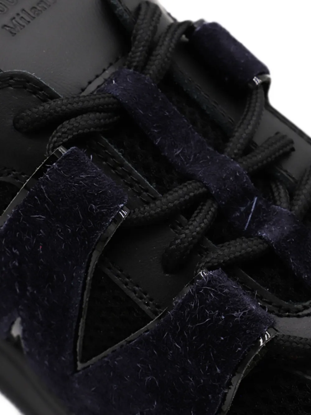 Moschino lace-up suede sneakers Black