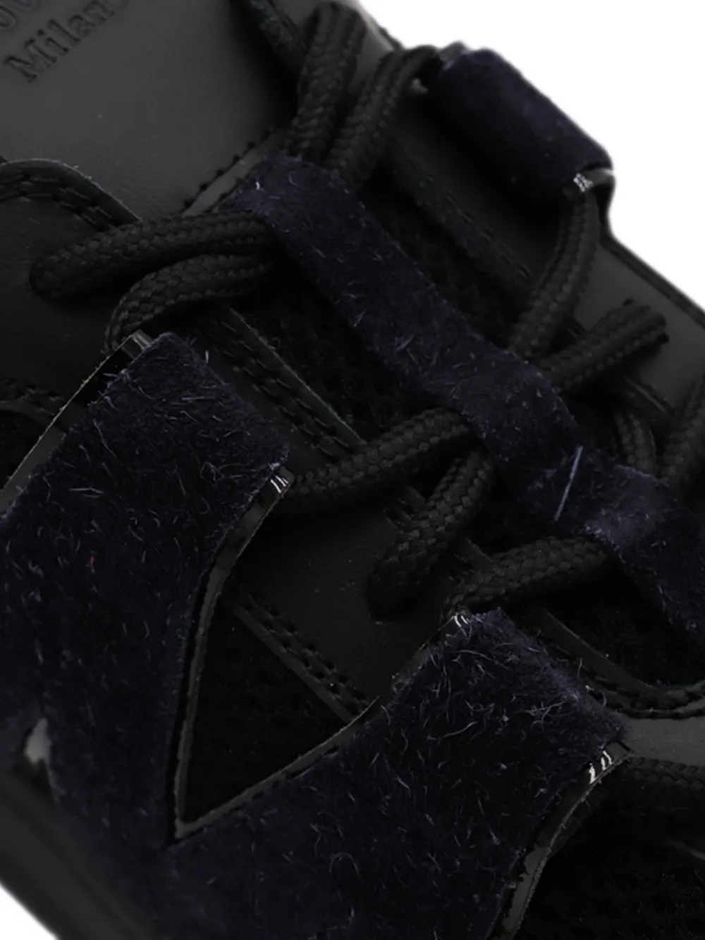 Moschino lace-up suede sneakers Black