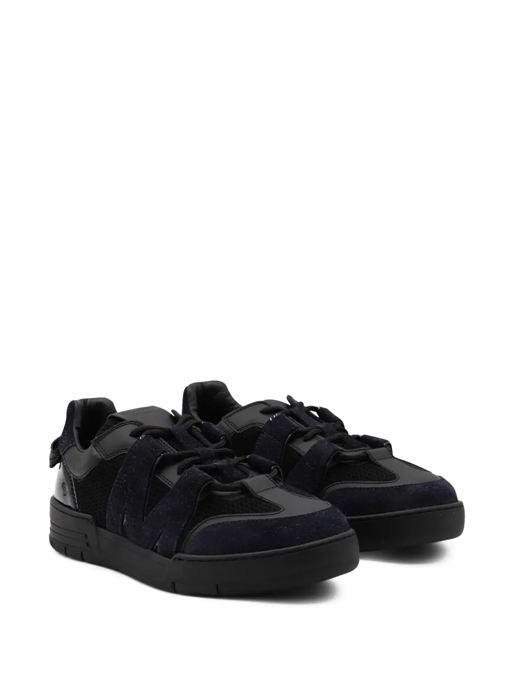 Moschino lace-up suede sneakers Black