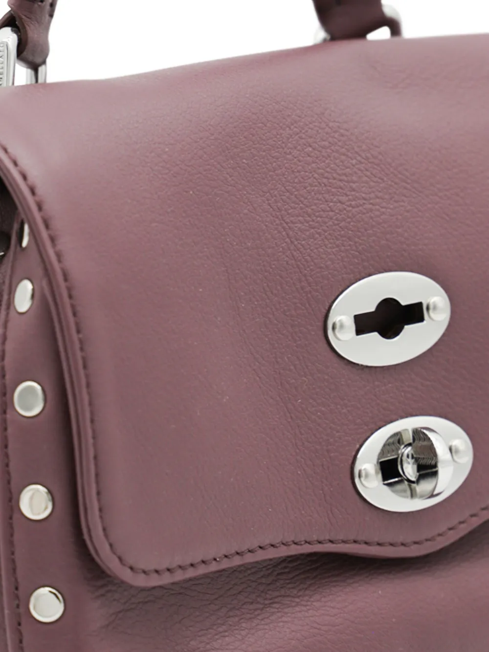 Zanellato Postina stud-embellished flap shoulder bag Rood