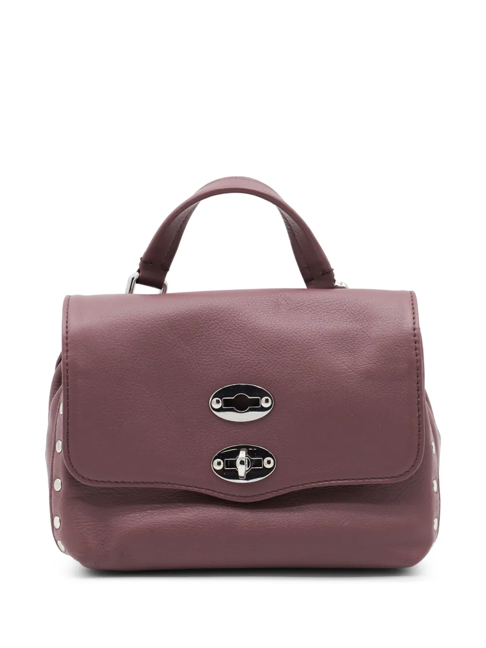 Zanellato Postina スタッズ フラップ ショルダーバッグ - レッド Zanellato Postina スタッズ フラップ ショルダーバッグ - レッド