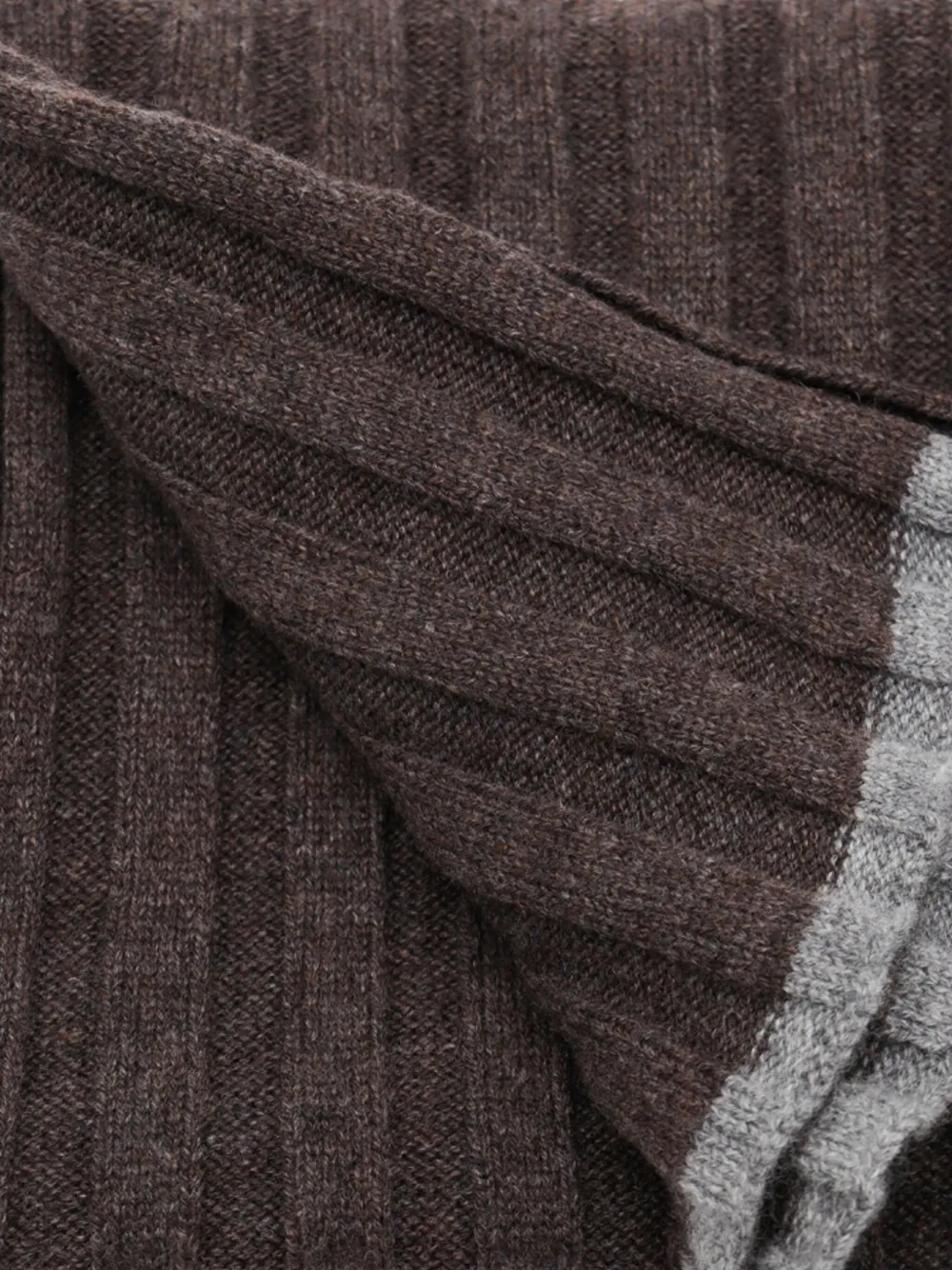 Brunello Cucinelli Ribgebreide sjaal Bruin