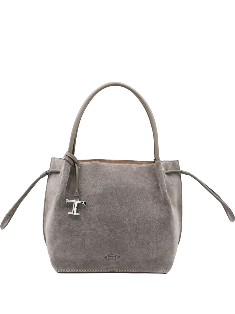 Tod's drawstring suede tote bag Grijs