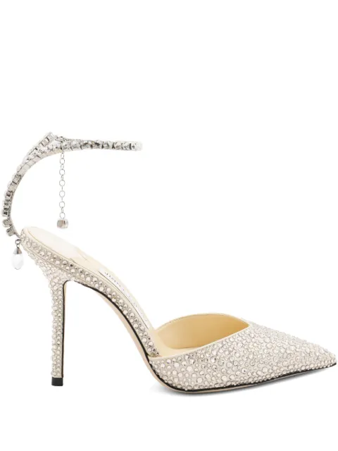 Jimmy Choo 100mm Saeda crystal-embellished pumps