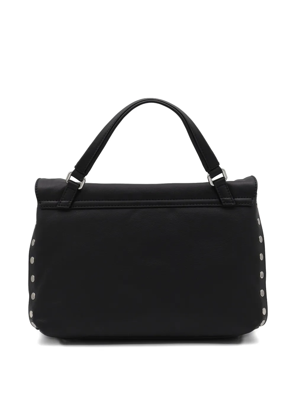 Zanellato small Postina stud-embellished flap tote bag Zwart