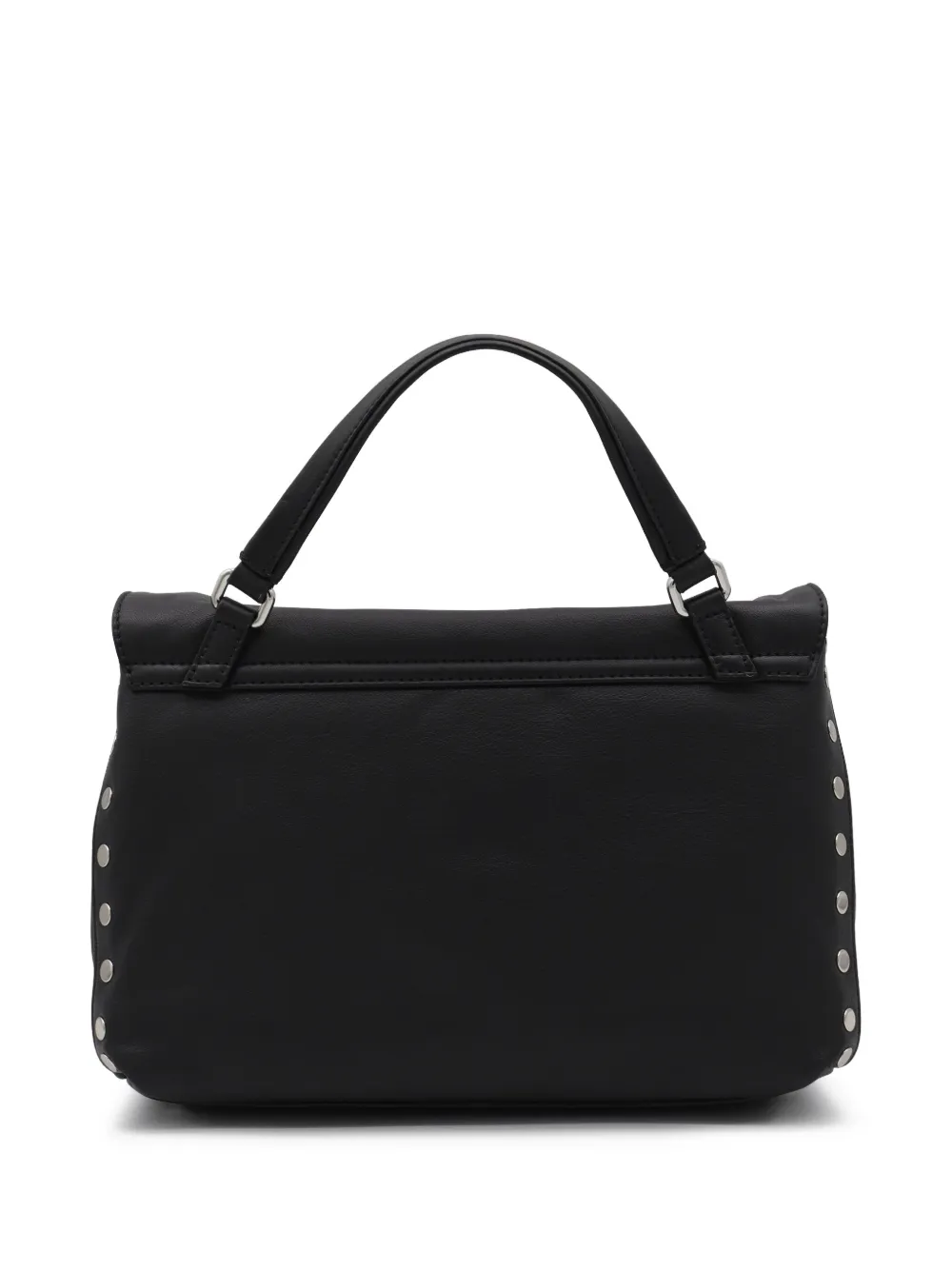 Zanellato Postina kleine shopper verfraaid met studs - Zwart