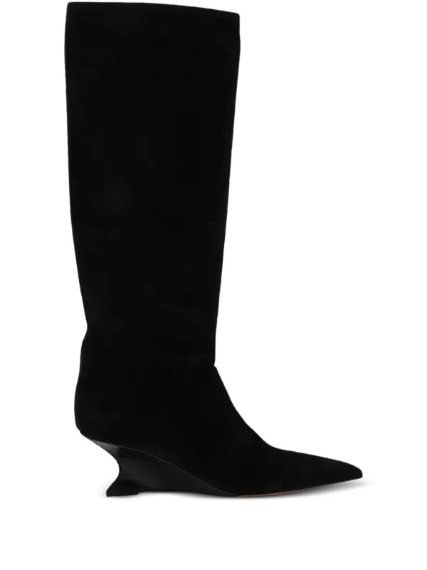 Paris Texas 50mm Nina Sculpted-heel Knee-high Boots in Black