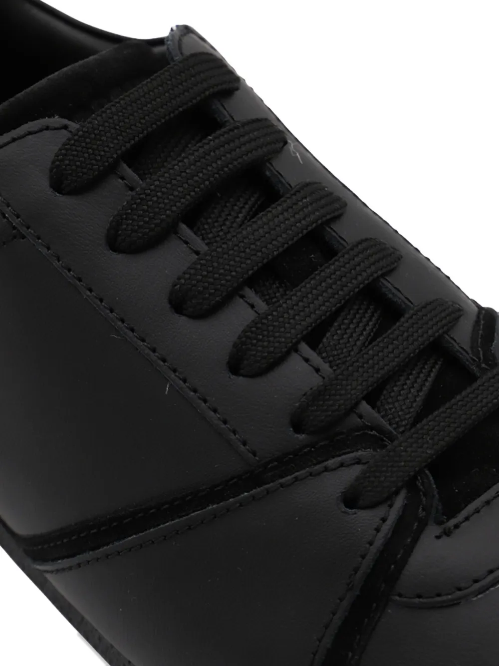 Moschino leather suede panel sneakers Black