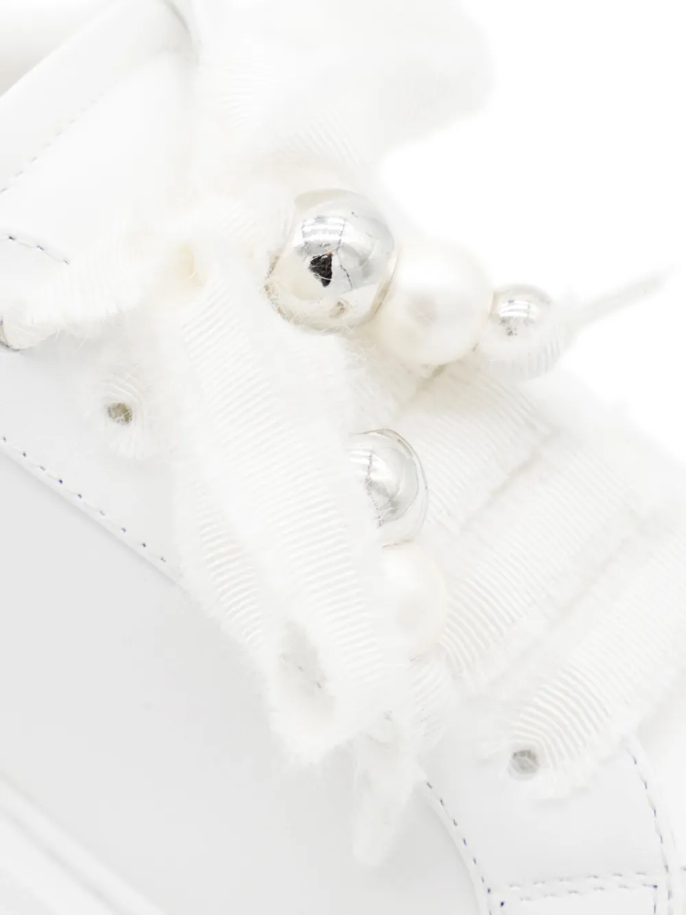 Casadei pearl-embellishment sneakers White
