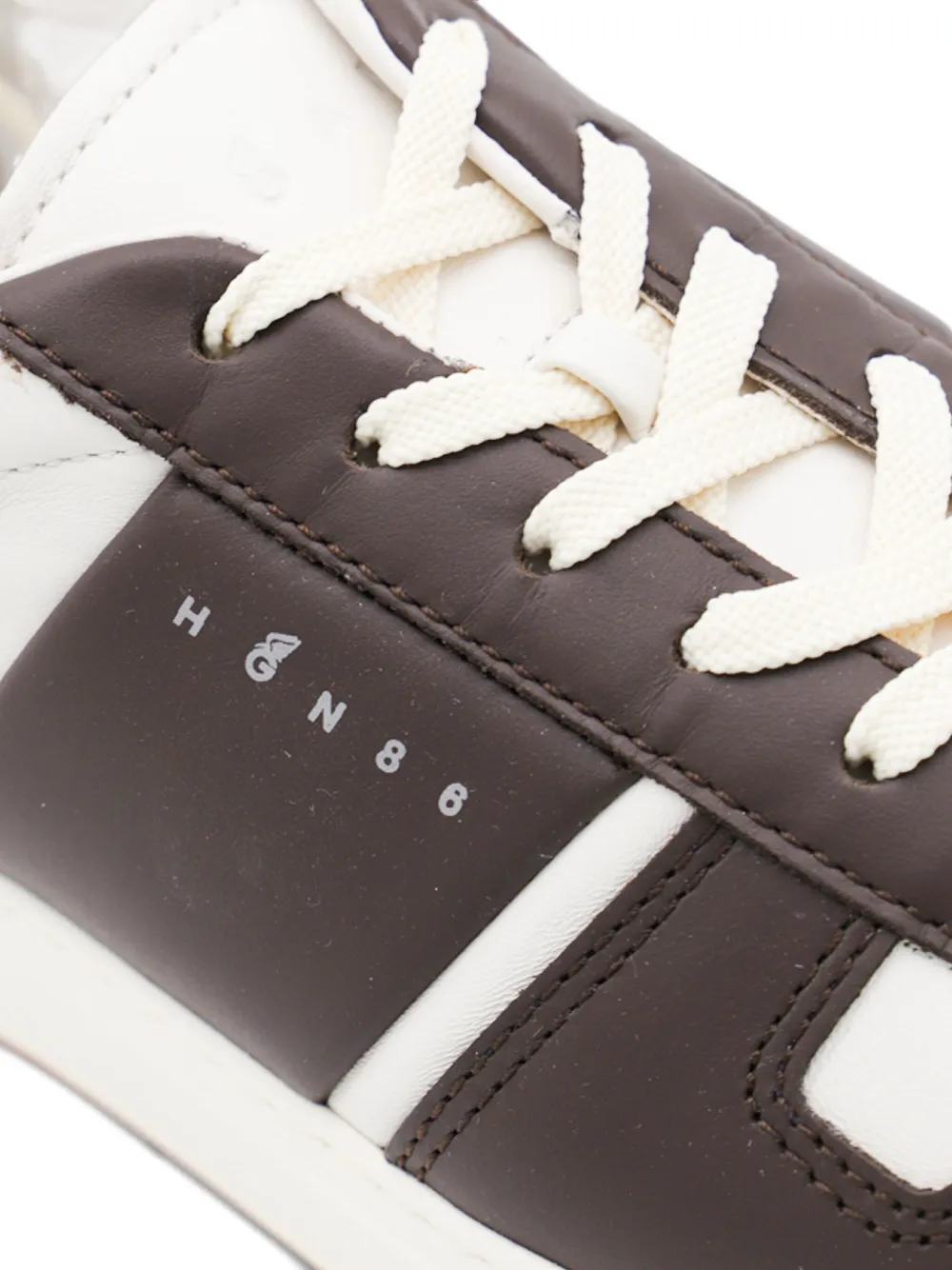 Hogan leather panelled low-top sneakers White