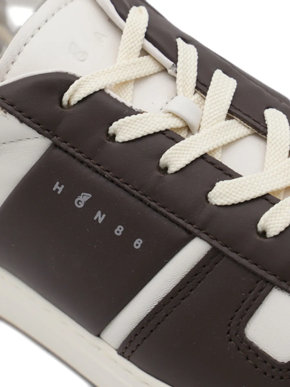 Hogan leather panelled low-top sneakers White