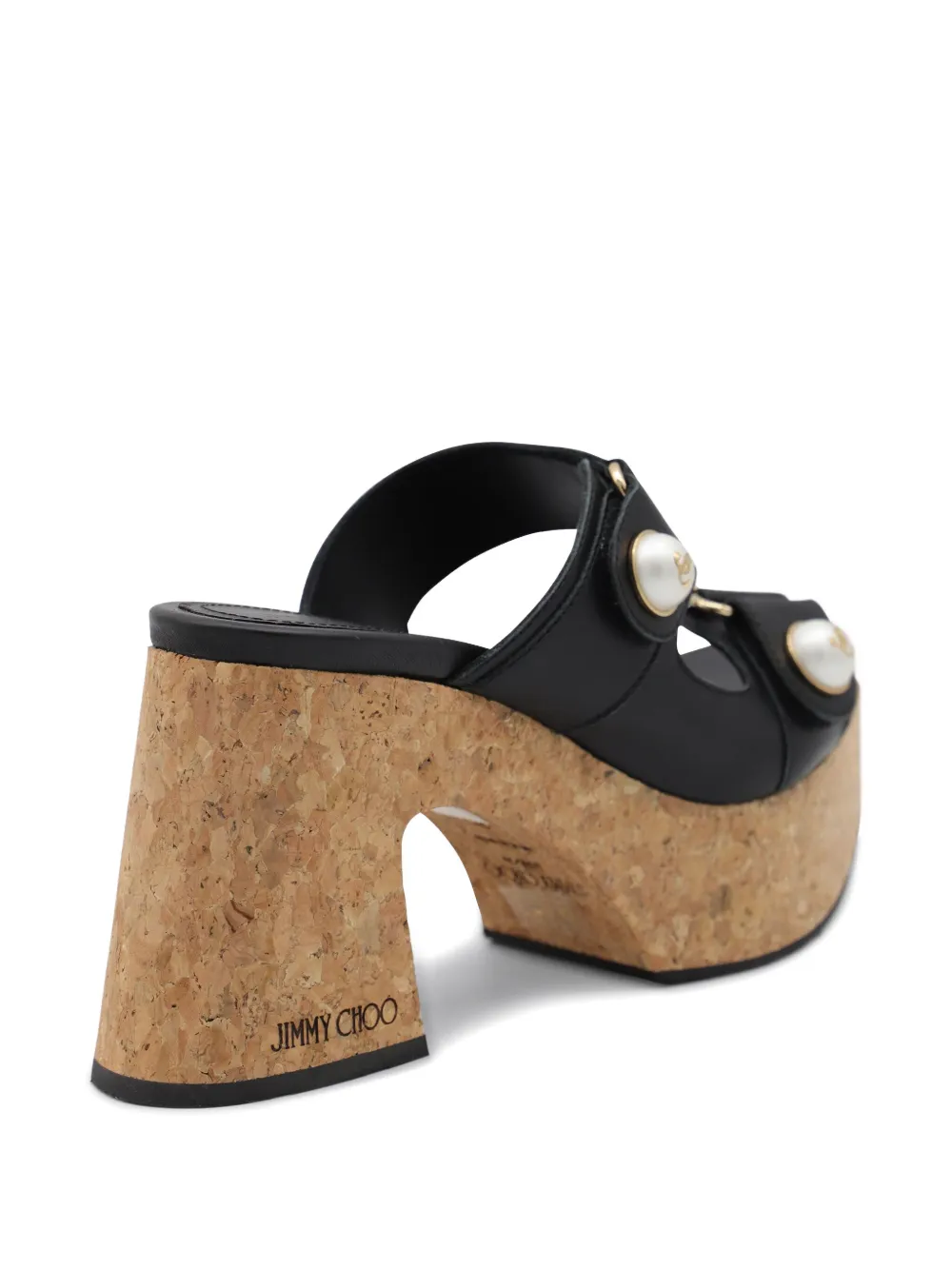 Jimmy Choo 95mm Fayence embellished heeled sandals Black