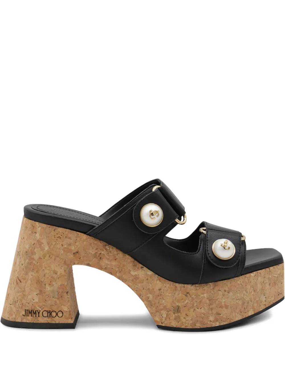 Jimmy Choo 95mm Fayence Embellished Heeled Sandals In Black