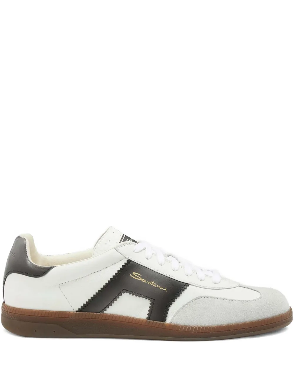 Santoni leather sneakers White